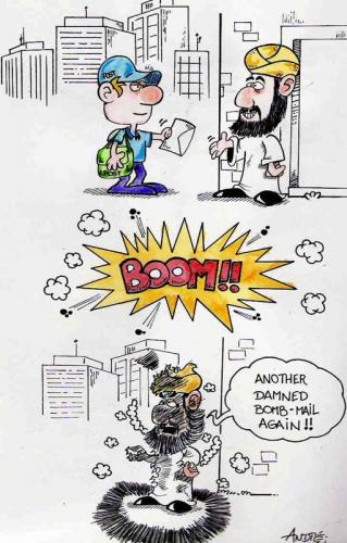 Cartoon: Bombletter (medium) by Andr tagged cartoon