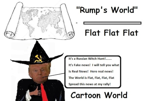 Cartoon: Rumps World (medium) by Laisseraller tagged fake,witch,real,rump,world