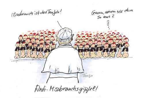 Cartoon: Der Anti-Missbrauchgipfel (medium) by Skowronek tagged kirche,missbrauch,penisse,vatikan,kinder,jugendliche,doppelmoral,sexualität,zöllibat,machtmißbrauch