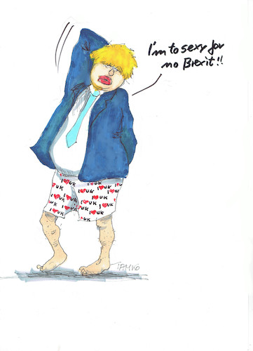 Cartoon: Sexy (medium) by Skowronek tagged boris,johnson,großbritanien,eu,premierminister,brexit,referendum,irland,back,stop,neuwahl,skowronek,cartoon