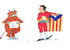 Cartoon: OLE (small) by Skowronek tagged spanien,katalonien,referendum,eu,unabhängigkeit,stierkampf,torero