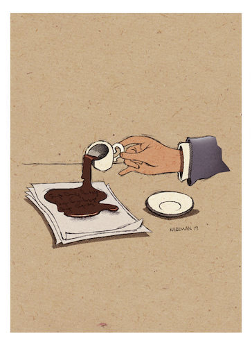 Cartoon: Espresso (medium) by Mehmet Karaman tagged espresso,kaffee
