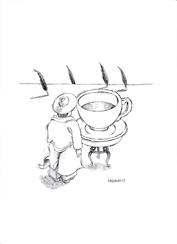 Cartoon: Kaffee 13 (medium) by Mehmet Karaman tagged kaffee,landschaft