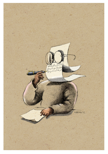 Cartoon: Literatur2 (medium) by Mehmet Karaman tagged papier