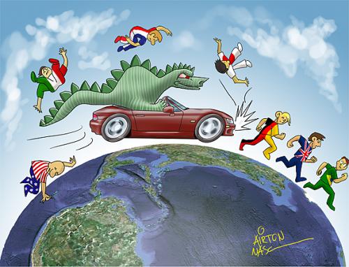 Cartoon: world crisis (medium) by Airton Nascimento tagged world,crisis