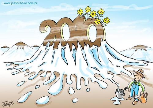 Cartoon: 2010 (medium) by Jesse Ribeiro tagged cartoon,new,year,comics,art,environment,global,nature,satire,world