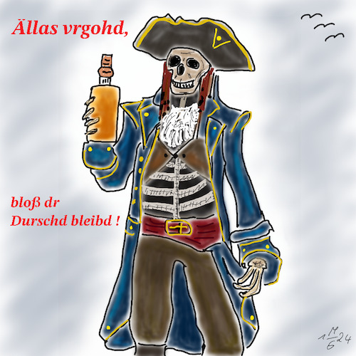 Cartoon: Älles vrgohd (medium) by legriffeur tagged durst,schwaben,schwäbisch,durstbleibt,alkohol,trinken