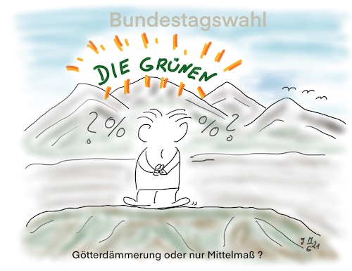 Cartoon: Die Grünen (medium) by legriffeur tagged wahlen,bundestagswahl,bundestagswahl2021,diegruenen,parteien