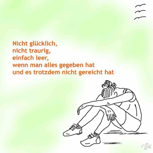 Cartoon: Einfach leer (medium) by legriffeur tagged sport,beziehung,glück,traurig,leistung,leistungsdruck