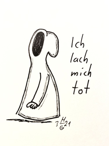 Cartoon: Ich lach mich tot (medium) by legriffeur tagged tod,ich,lach,mich,tot,cartoon
