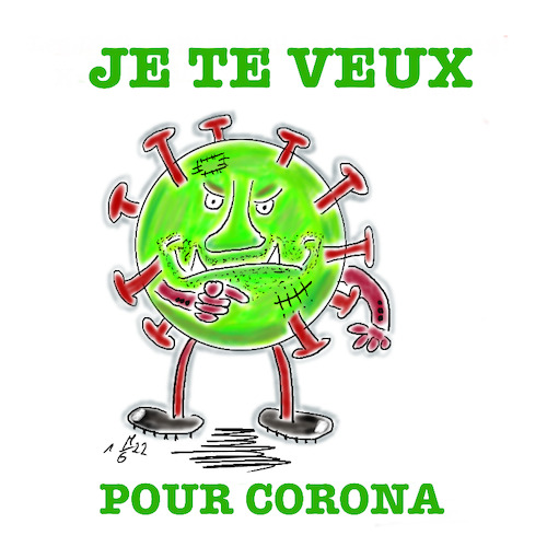 Cartoon: Le Virus (medium) by legriffeur tagged corona,coronavirus,epidemie,france,frankreich,kamerun,coronavariante,virus