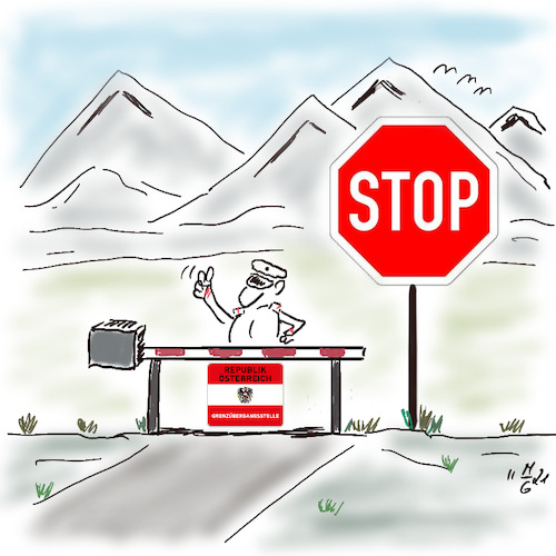 Cartoon: Lockdown in Österreich (medium) by legriffeur tagged corona,coronavirus,österreich,austria,pandemie,legriffeur61,lockdown,politik,außenpolitik,fallzahlen,virus,covid