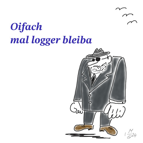 Cartoon: Logger bleiba (medium) by legriffeur tagged lockerbleiben,leben,stress,schwäbisch,ruhe,ruhigbleiben,stressvermeiden