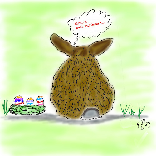 Cartoon: Null Bock auf Ostern (medium) by legriffeur tagged ostern,osterhase,osternest,nullbockaufostern,ostereier,ostereiersuche