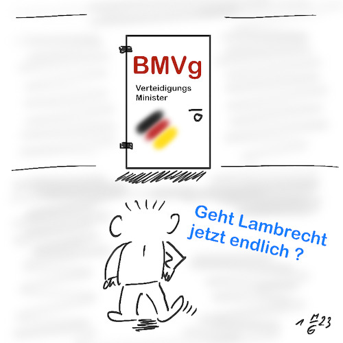 Cartoon: Rücktritt (medium) by legriffeur tagged bund,bundesregierung,bundeswehr,armee,verteidigung,verteidigungsministerium,bmvg,verteidigungsministerin,nato,lambrecht,deutschland,demession