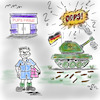 Cartoon: 3 Tage Munitionsvorrat (small) by legriffeur tagged bundeswehr,verteidigung,munition,munitionsvorrat,krieg,gefecht,paketdienst,paketdienste,deutschland,regierung,unserland