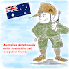 Cartoon: Australien rüstet auf (small) by legriffeur tagged australie,verteidigung,pazifik,pazifikraum,frieden,china,expansionchinas,wehrhaftigkeit,verteidigungsbereitschaft,aufrüstung,waffen