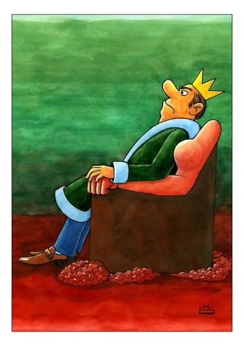 Cartoon: King (medium) by Makhmud Eshonkulov tagged king