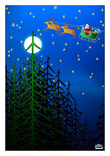Cartoon: Peace 2016 (medium) by Makhmud Eshonkulov tagged year,new,xmas,christmas,2016,peace