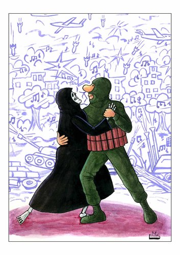 Cartoon: Tango (medium) by Makhmud Eshonkulov tagged terror