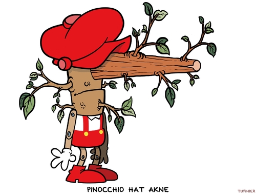 Cartoon: Akne (medium) by Christoon tagged pinocchio,akne
