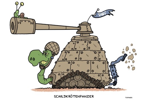 Cartoon: Panzer (medium) by Christoon tagged schildkröten,panzer