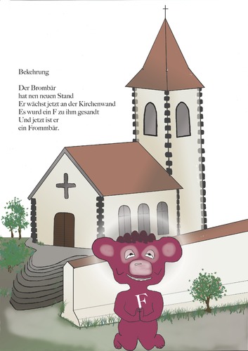 Cartoon: Bekehrung (medium) by gege tagged kapelle,kirche,beeren,beere,brombeere,natur,fromm,tiere,tier