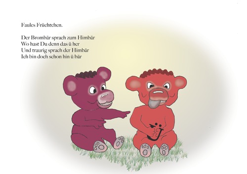 Cartoon: faules Früchtchen (medium) by gege tagged tiere,bären,bär,brombeere,himbeere