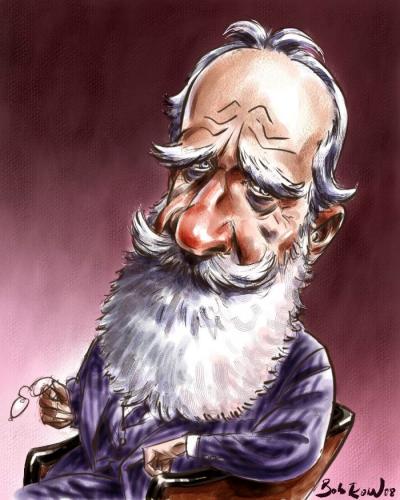 Cartoon: George B. Shaw (medium) by Bob Row tagged shaw,literature