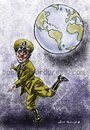 Cartoon: Charlie Chaplin (small) by Bob Row tagged chaplin,dictator,power,humor