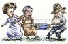 Cartoon: Luxemburg_Meir_Schneerson (small) by Bob Row tagged jewish,judaism,luxemburg,communism,marxism,golda,meir,sionism,israel,bible,schneerson,lubavitch,jabad