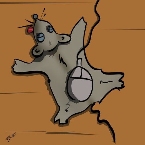 Cartoon: Mousepad (medium) by subbird tagged mousepad,pc,maus,computer