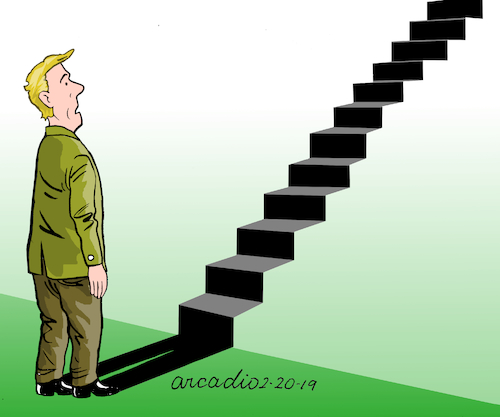 Cartoon: Ascendent shadow. (medium) by Cartoonarcadio tagged man,walking,human,humor,cartoon