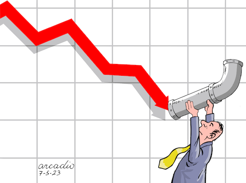 Cartoon: Changing economic course. (medium) by Cartoonarcadio tagged economy,finances,money,economic,crisis