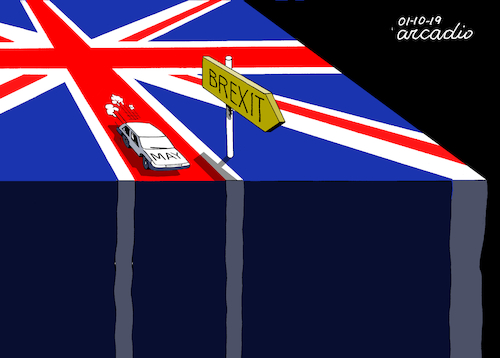 Cartoon: Dangerous Brexit. (medium) by Cartoonarcadio tagged england,europe,euro,union,brexit