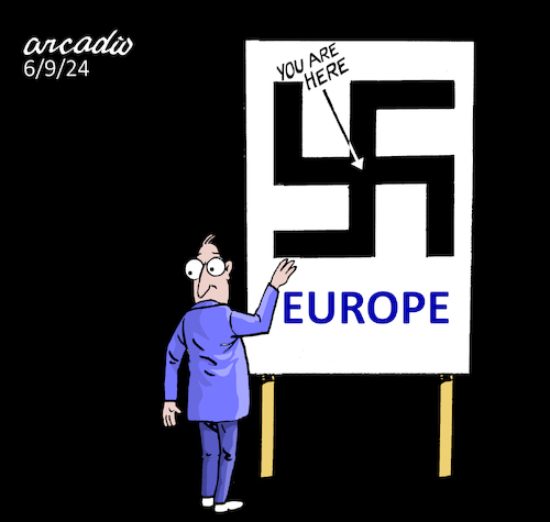 Cartoon: European political map (medium) by Cartoonarcadio tagged europe,elections,politicians