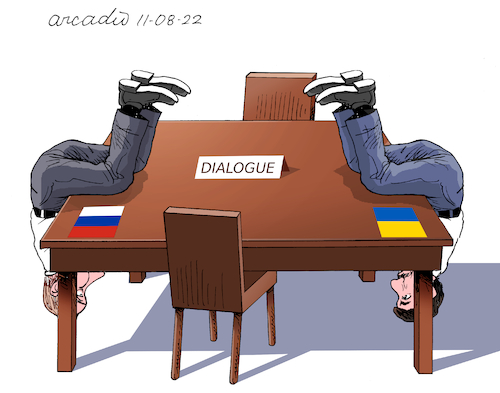 Cartoon: GET THOSE GUYS IN ORDER. (medium) by Cartoonarcadio tagged putin,zelensky