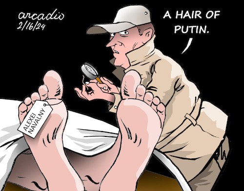 Cartoon: In the crime scene. (medium) by Cartoonarcadio tagged putin,navalni,russia,crime