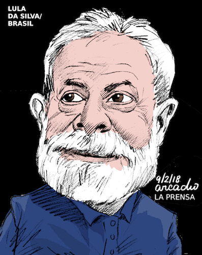 Cartoon: Lula Da Silva-Brazil. (medium) by Cartoonarcadio tagged lula,brazil,latin,america,politicians,elections