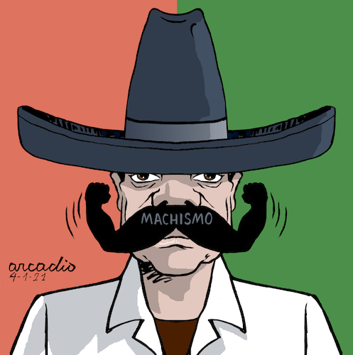 Cartoon: Machismo without control (medium) by Cartoonarcadio tagged machismo