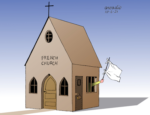Cartoon: Pedophilia in french churhs. (medium) by Cartoonarcadio tagged pedophilia,people,childs,boys,priests,french,churchs