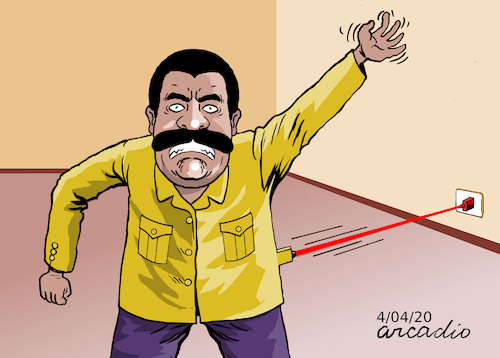 Cartoon: Self destruction of the dictator (medium) by Cartoonarcadio tagged maduro,venezuela,dictatorship,politicians