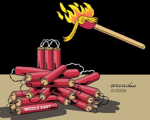 Cartoon: Spark over Dynamite (medium) by Cartoonarcadio tagged trump,trade,war,washington,white,house