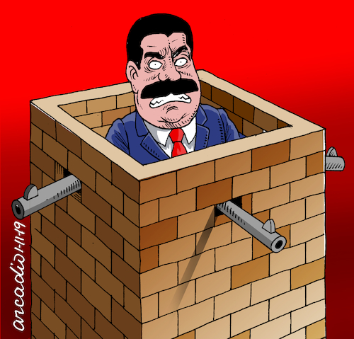 Cartoon: Tha maduro wall. (medium) by Cartoonarcadio tagged maduro,venezuela,latin,america,dictactor,president,socialism