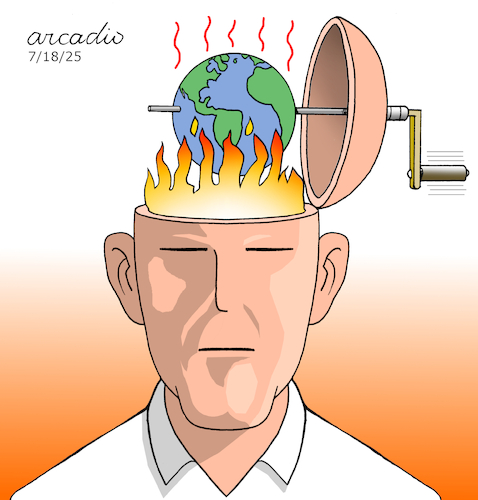 Cartoon: THE AGGRESSION OF OUR PLANET IS (medium) by Cartoonarcadio tagged planet