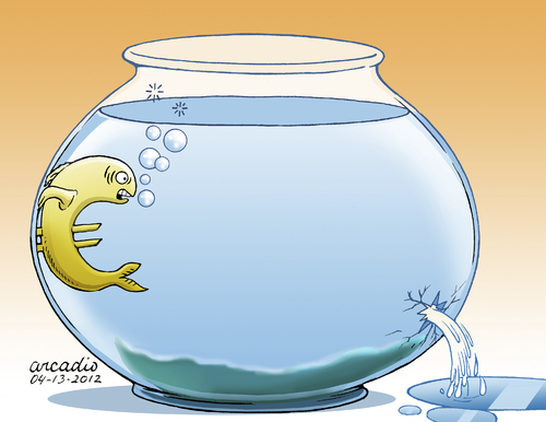 Cartoon: The economic crisis in Europe. (medium) by Cartoonarcadio tagged economy,crisis,europe,euro,times,money,finances,budget