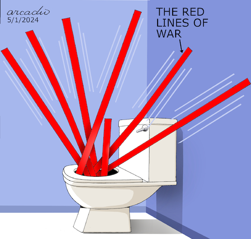 Cartoon: The red lines of the war. (medium) by Cartoonarcadio tagged wars,red,lines,putin,nato,the