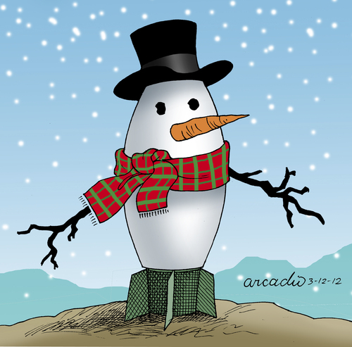 Cartoon: The snowman (medium) by Cartoonarcadio tagged christmas,war,conflicts