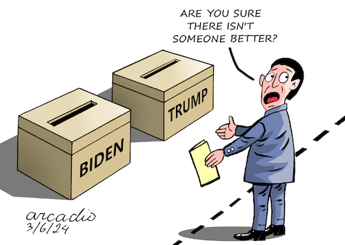 Cartoon: U.S. elections in November. (medium) by Cartoonarcadio tagged democracy,usa,us,elections