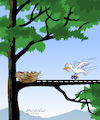 Cartoon: Bird port. (small) by Cartoonarcadio tagged humor,cartoon,trees